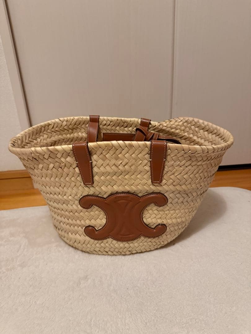 最終値下　ティーン CELINE クラシック パニエ / ラフィア＆カーフスキン