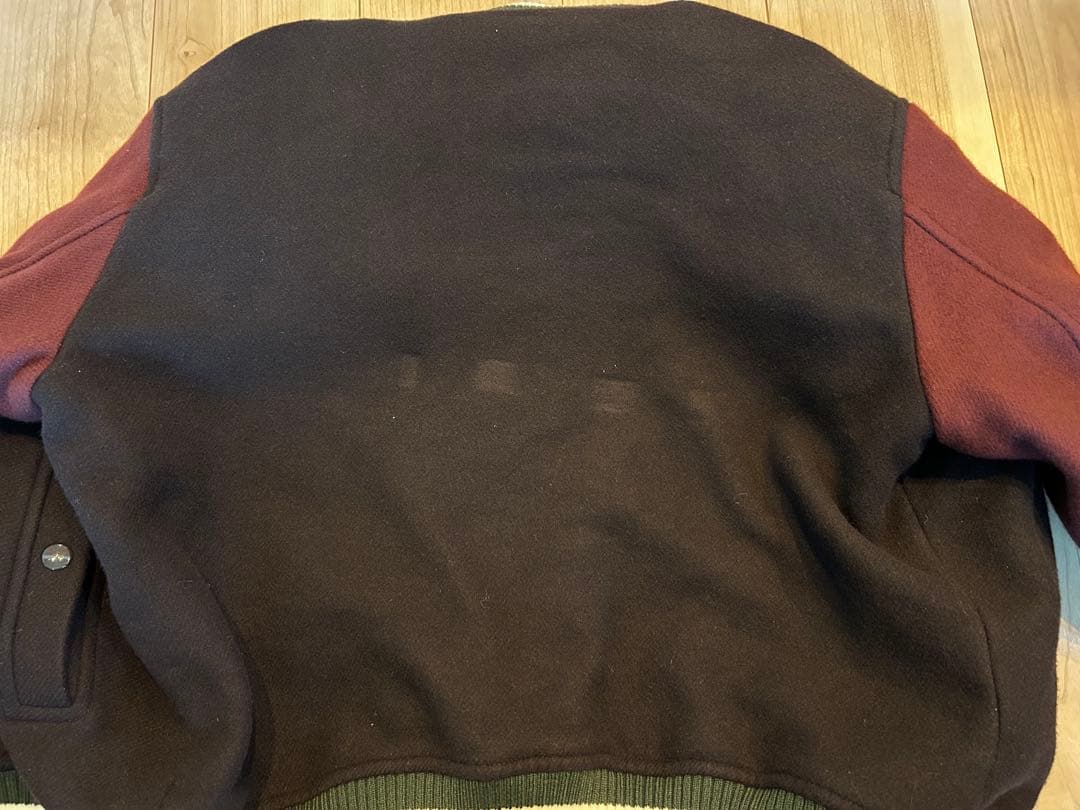 LACOSTE スタジャン ウールブレンド ロゴ ワッペン Mサイズ