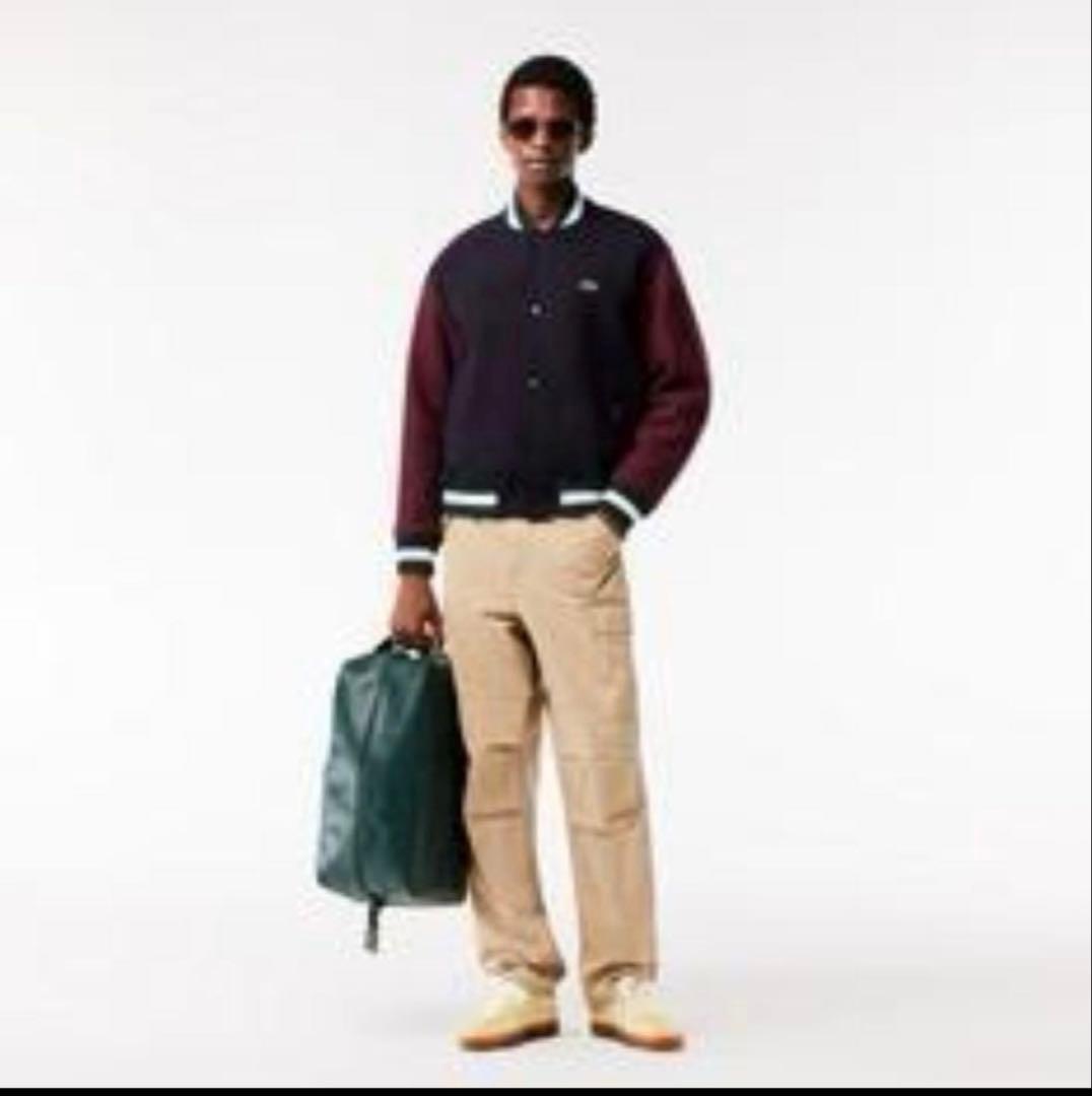 LACOSTE スタジャン ウールブレンド ロゴ ワッペン Mサイズ