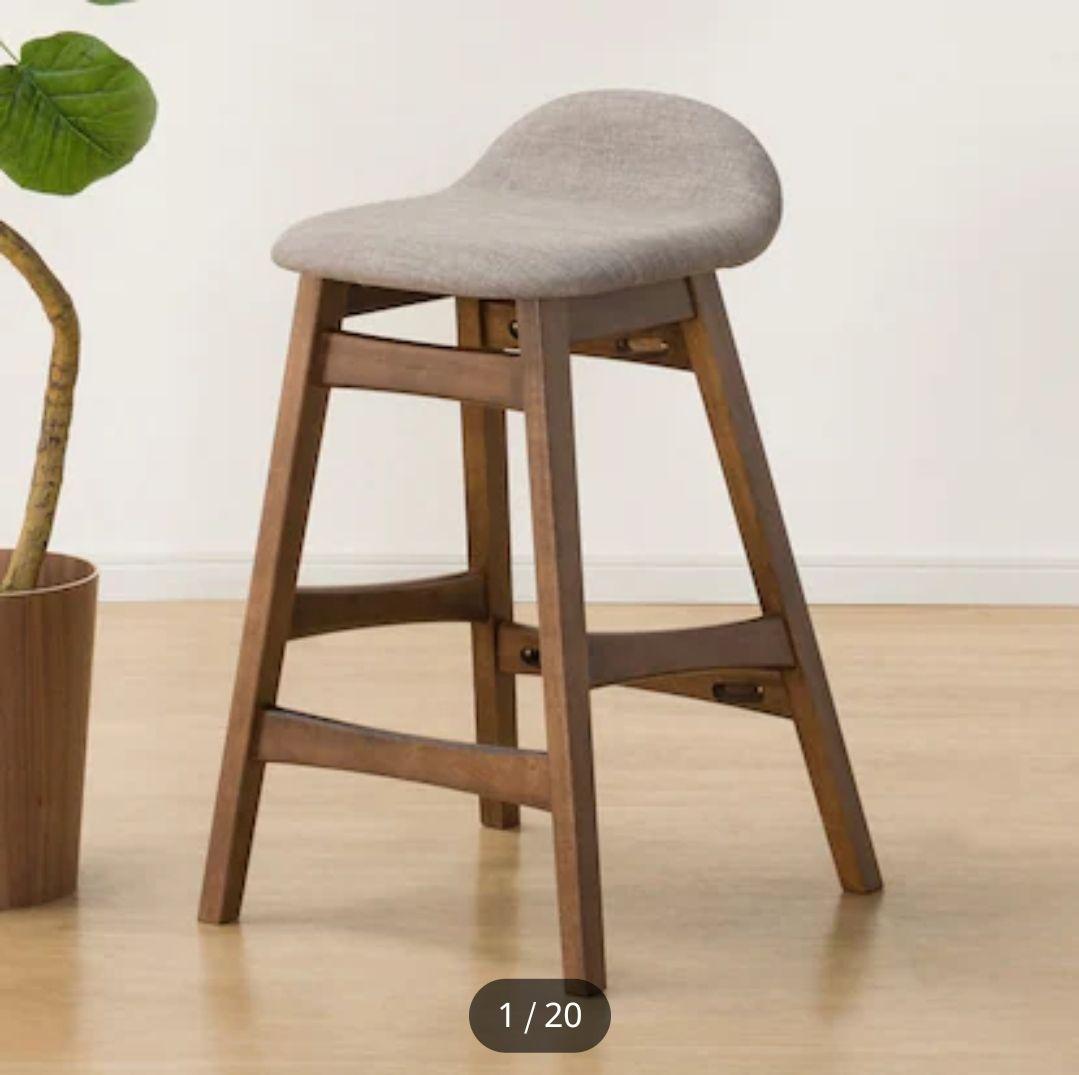 ニトリ天然木カウンターテーブル 120cm 椅子２脚セット