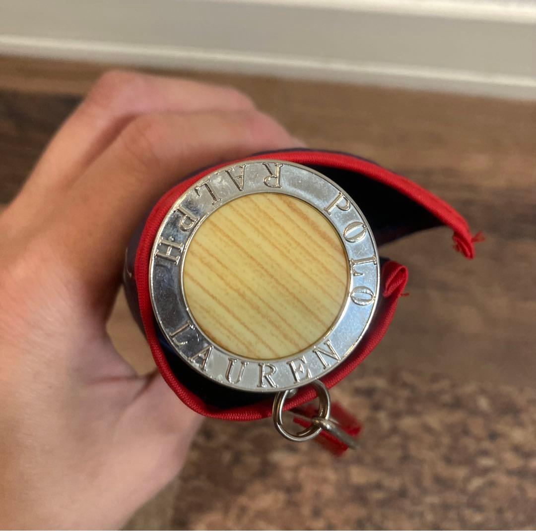 新品同　ラルフローレン　雨晴兼用　雨傘　日傘　ネイビー×白ドット×赤パイピング