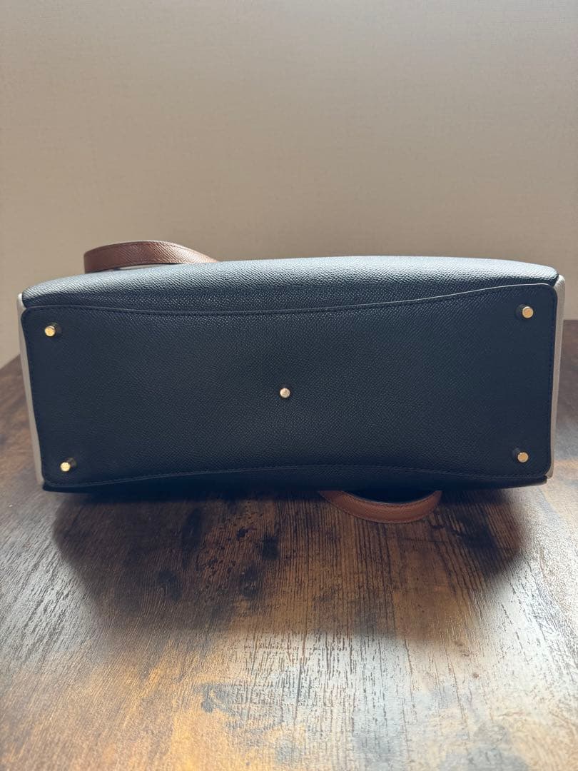 FURLA ビジネスバッグ 黒/ベージュ