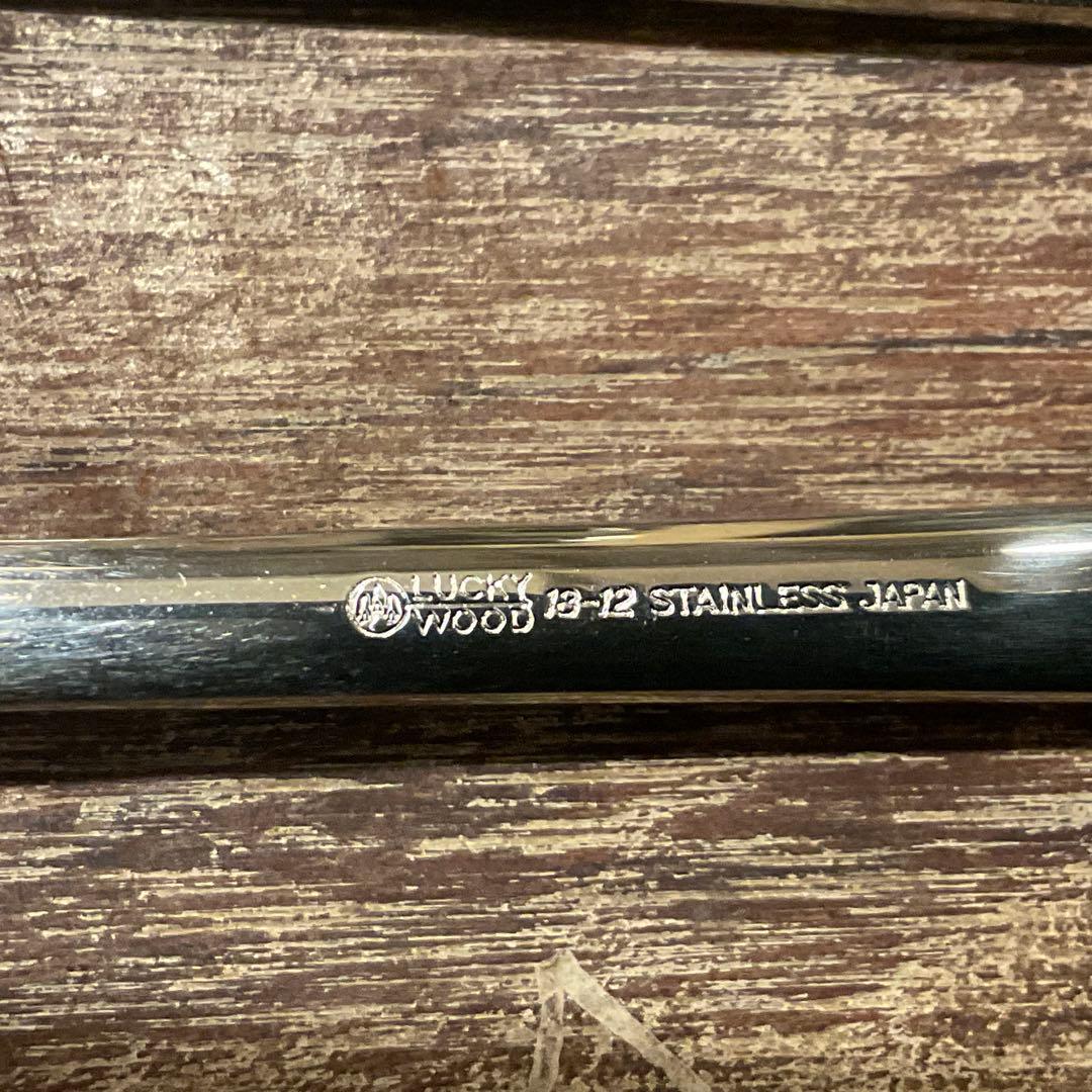 高品質！18ー12 新品 未使用 ラッキーウッド カトラリーセット 18本