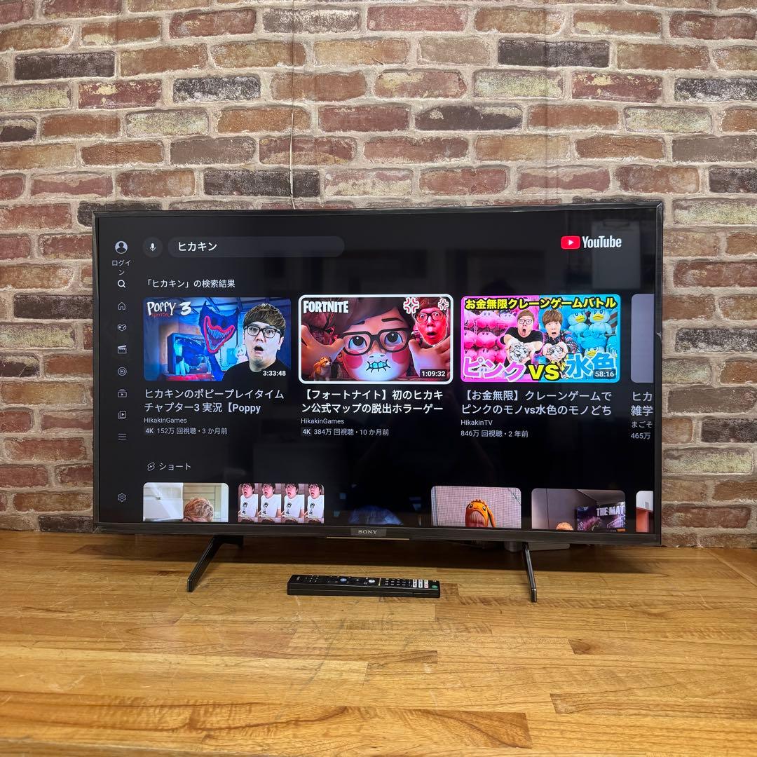 SONY 43V型 4K 液晶テレビ BRAVIA KJ-43X8000H