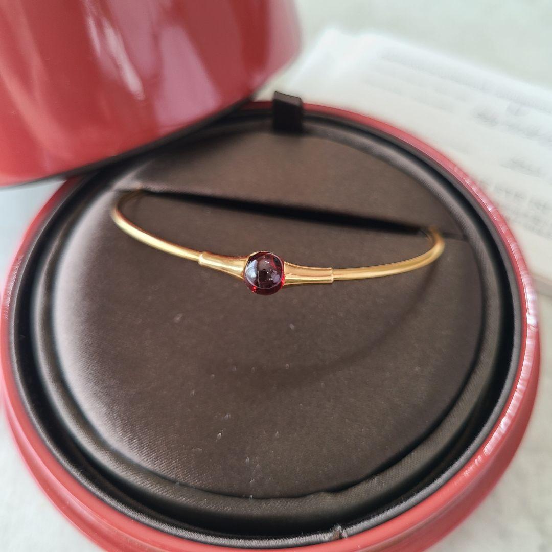 お値下げ！レア！美品ポメラート⭐ガーネットバングル ブレスレットM