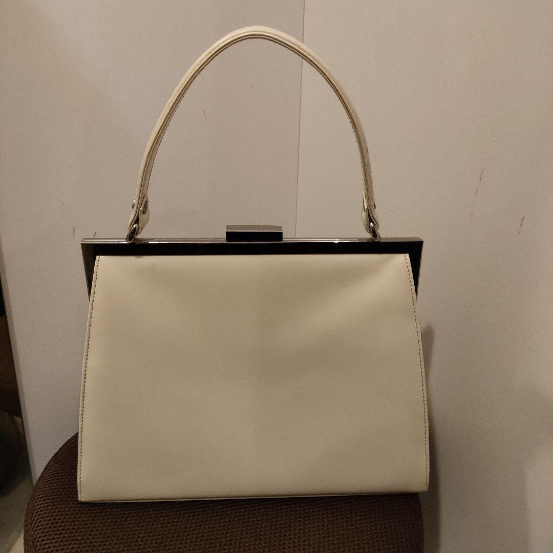 イヴサンローラン ハンドバッグ レザー ホワイト