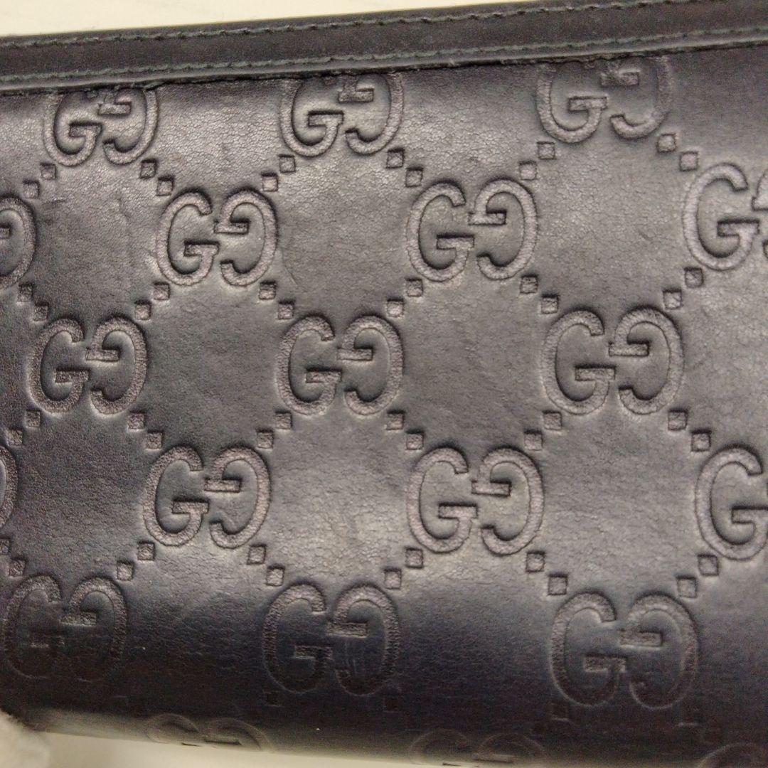 KB16 グッチ インターロッキングG ラウンドファスナー長財布 グッチシマ