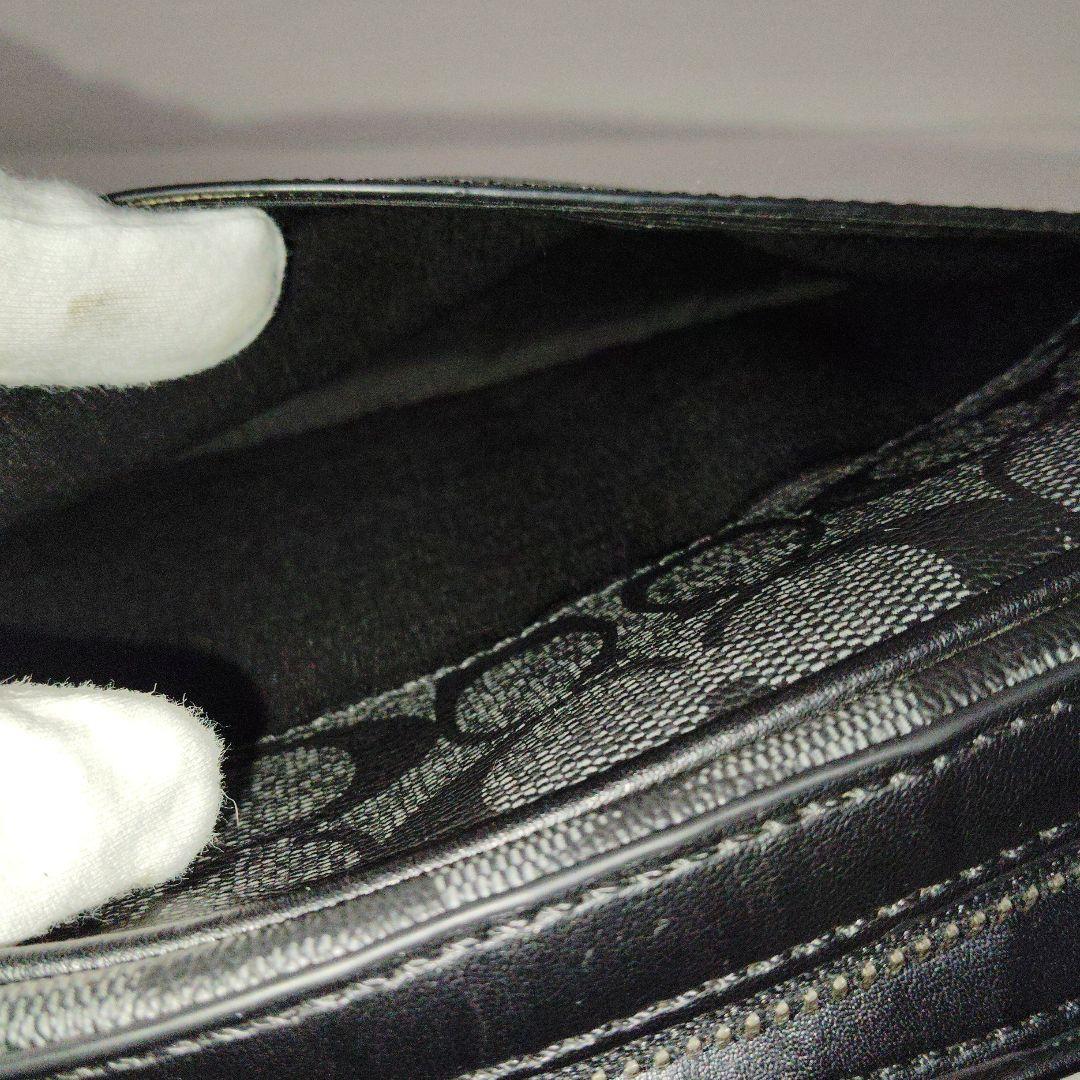 COACHコーチブラックショルダーメンズバッグ