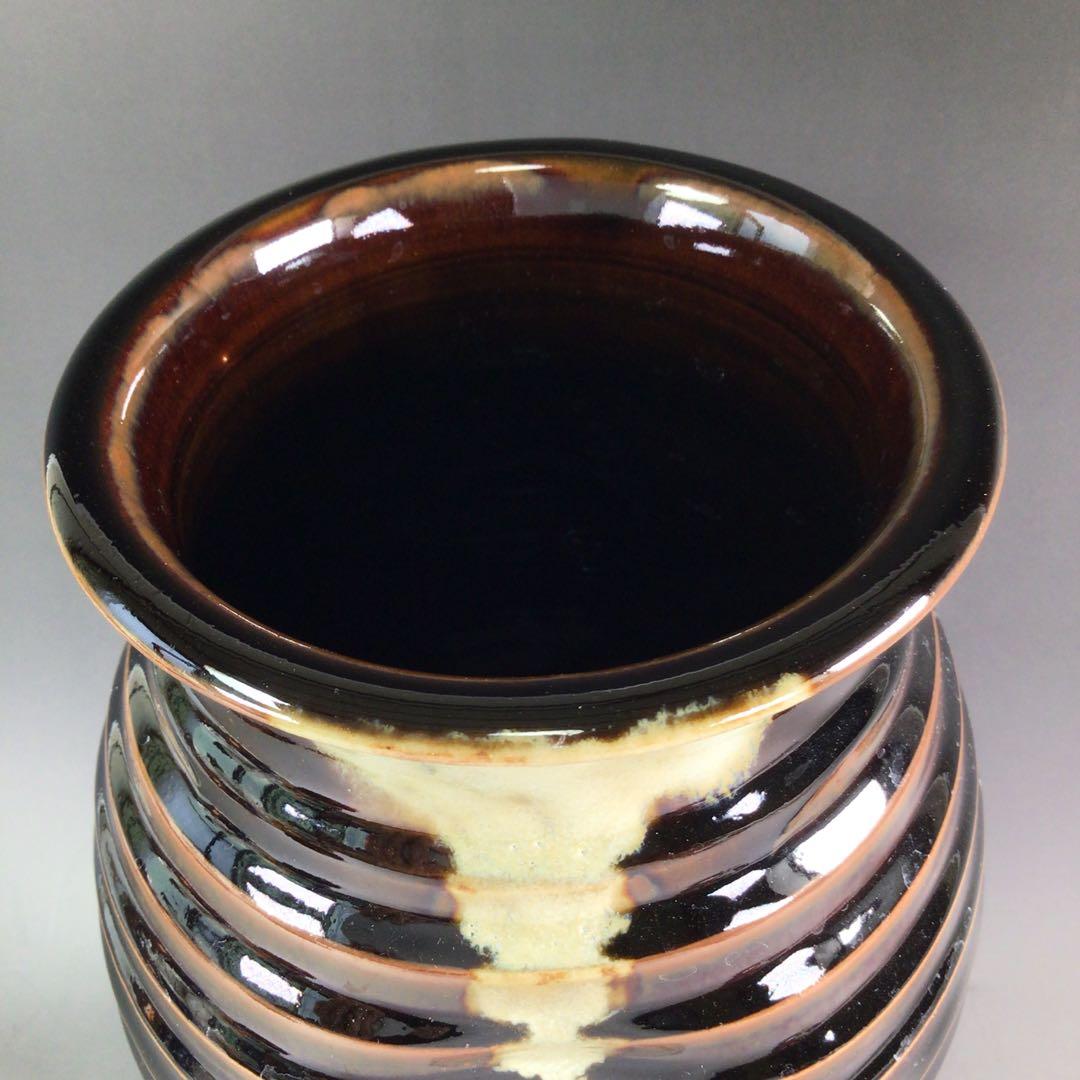 Ｐ９２０　水指　『阿漕焼』『八幡宗豊　箱書』『蘆瀑写水指』　共箱　茶道具