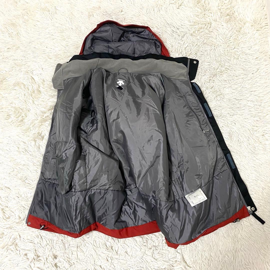 デサント スキーウェア 上下セット サイズM 洗える 人気 メンズ 赤黒