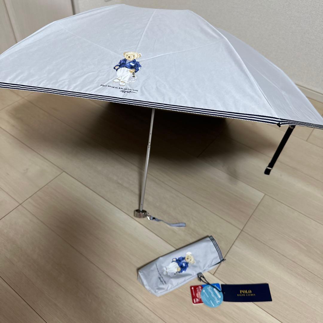 新品未使用タグ付　ポロラルフローレンポロベア 遮熱軽量晴雨兼用折りたたみ傘