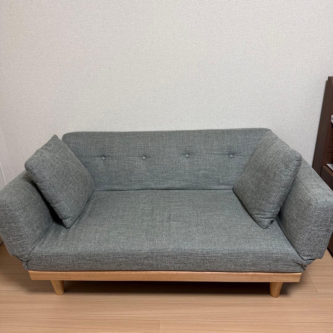 【価格変更しました】LOWYA 2人掛けソファベッド ファブリック 「幅130」