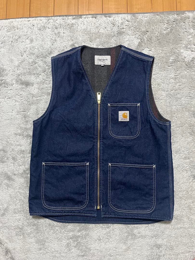 極美品　Carhartt デニムベスト S wip