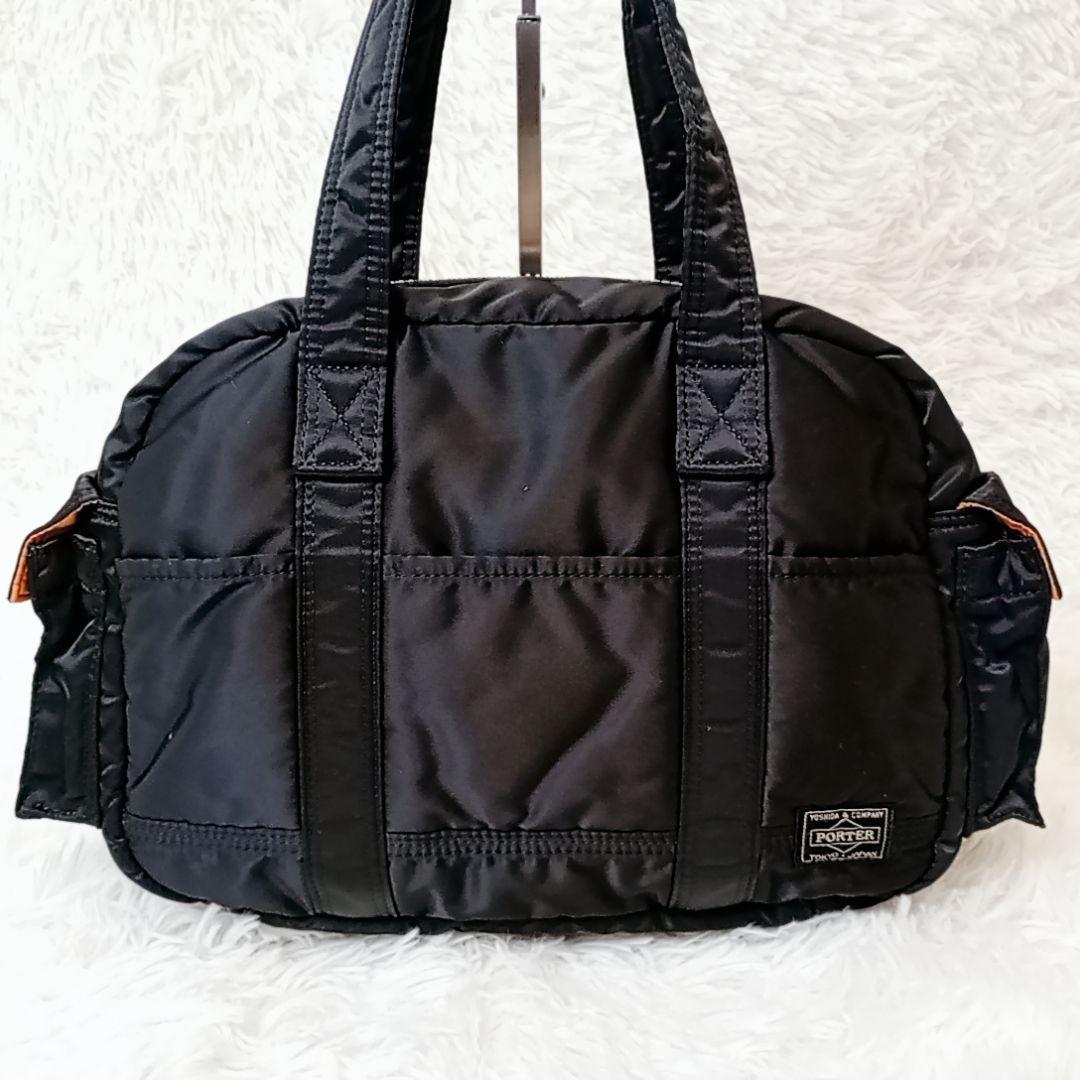 【きなこ様】PORTER タンカー ハンドバッグ ミニボストン ナイロン 黒