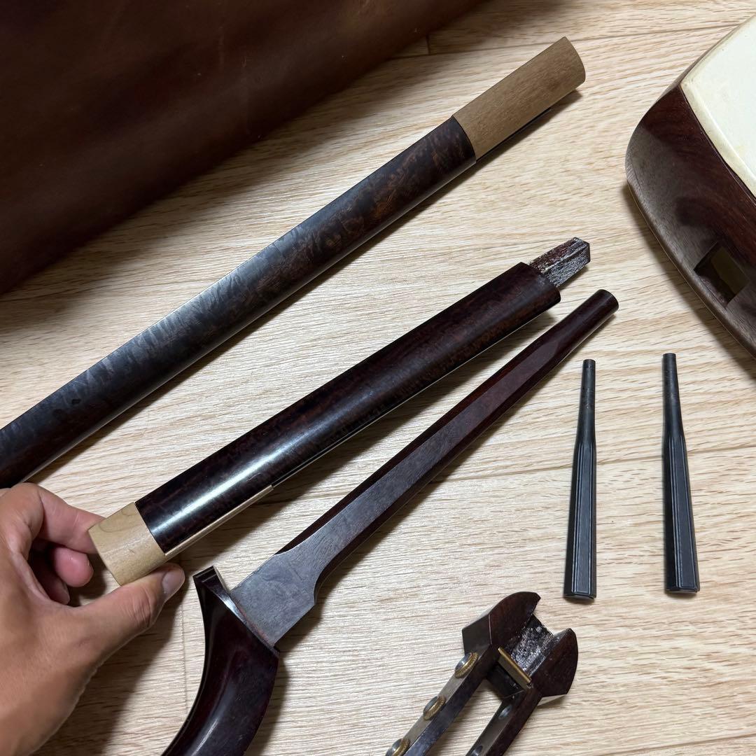 三味線　バチ　三絃駒　ハードケース 　和楽器