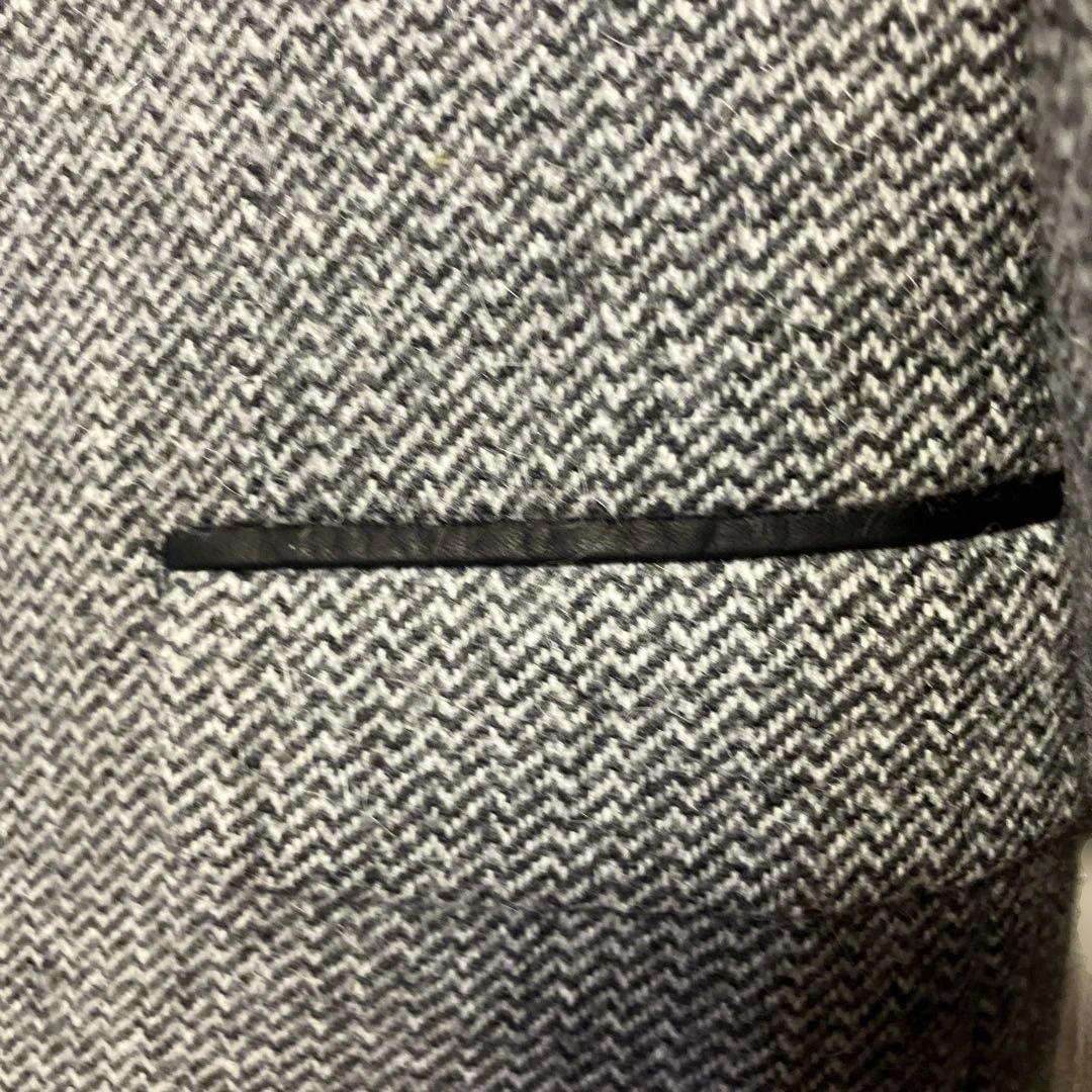 テーラードジャケット グレーとブラック ヘリンボーン