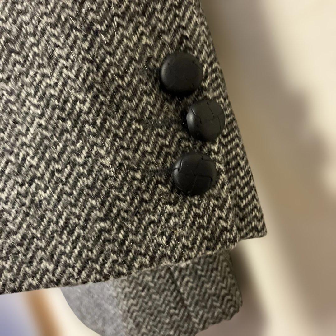 テーラードジャケット グレーとブラック ヘリンボーン