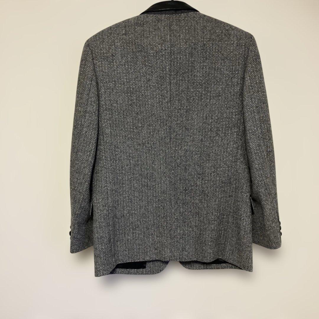 テーラードジャケット グレーとブラック ヘリンボーン