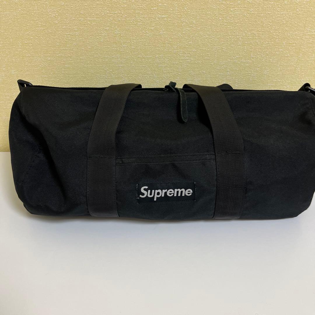 Supreme ブラック ドラムバッグ