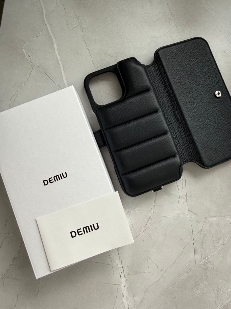 DEMIU 手帳型ケース 黒 レザー iphone 16 ProMax