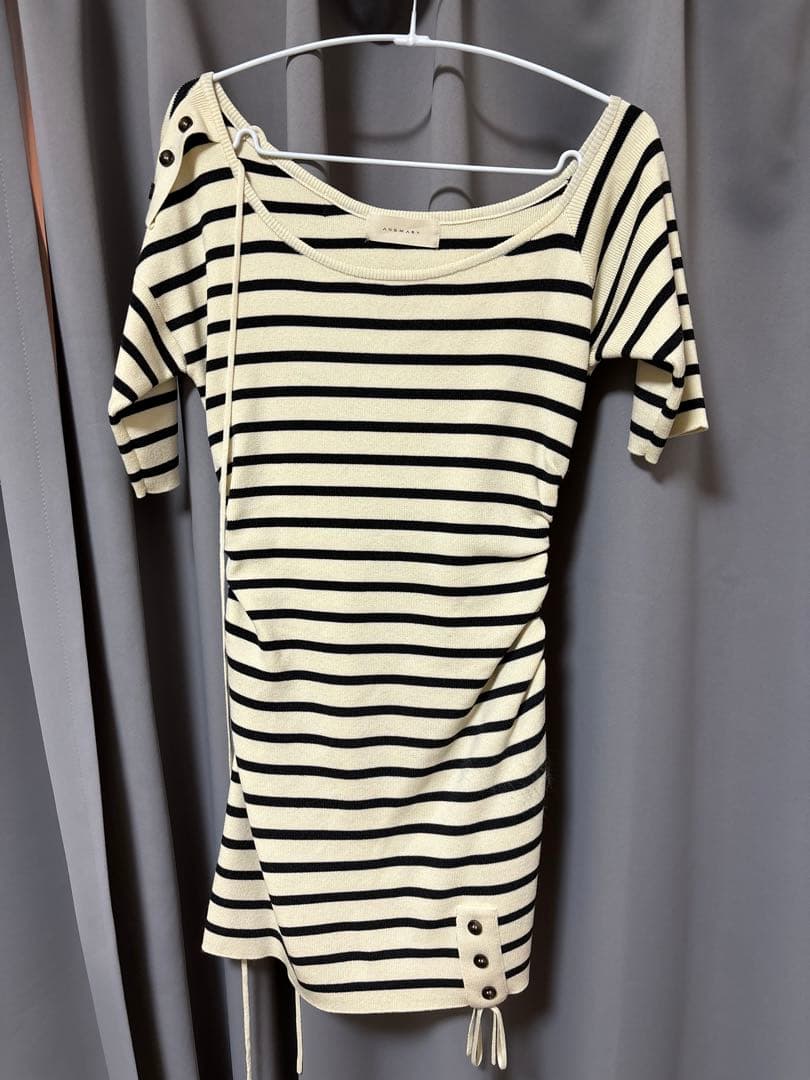 andmary アンドマリー Connie ribbon mini dress