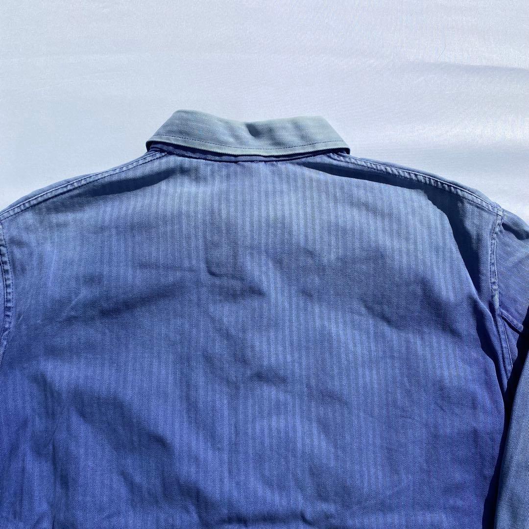 80's ユーロワークジャケット　hbt コットンカバーオール サンフェード