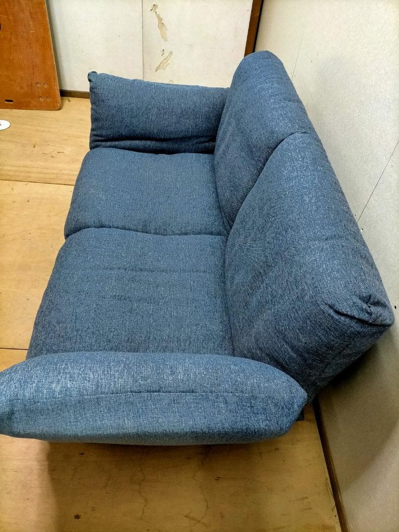 2人掛けソファ　リクライニング　ローソファ　ソファーベッド　250206-1