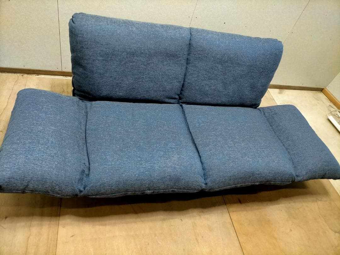 2人掛けソファ　リクライニング　ローソファ　ソファーベッド　250206-1