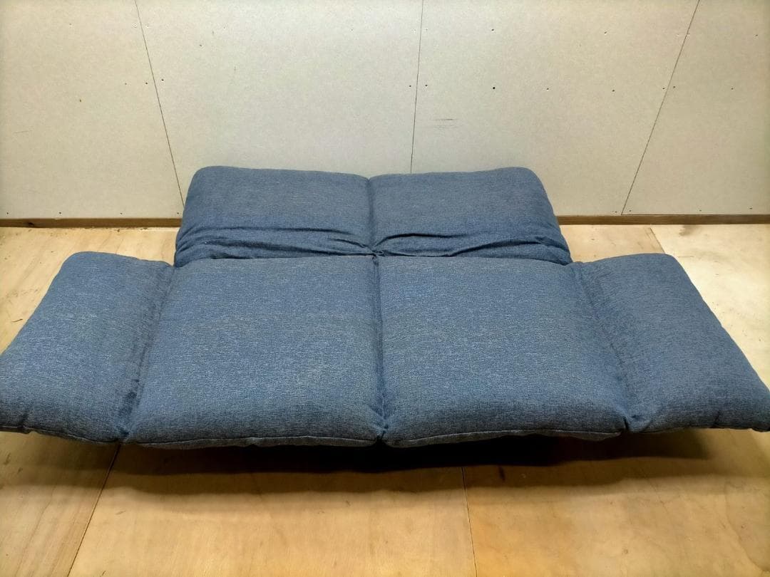 2人掛けソファ　リクライニング　ローソファ　ソファーベッド　250206-1