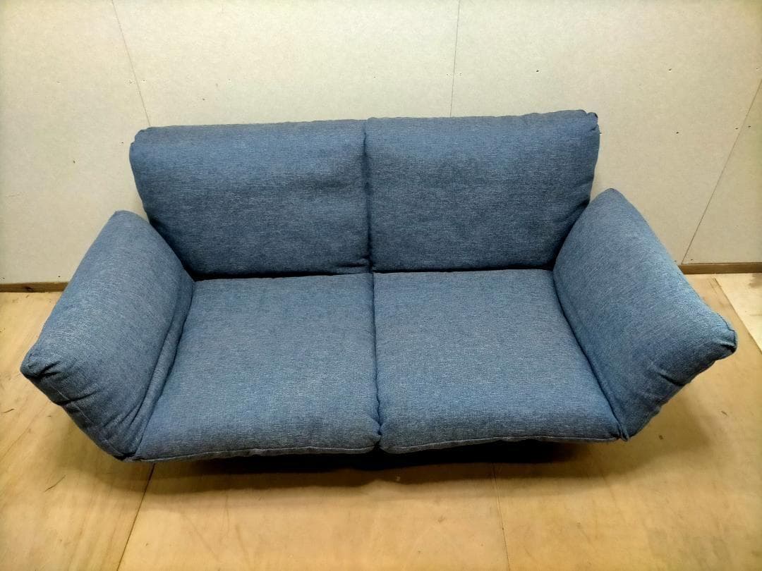 2人掛けソファ　リクライニング　ローソファ　ソファーベッド　250206-1