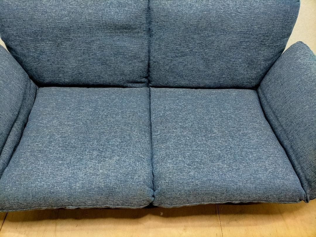 2人掛けソファ　リクライニング　ローソファ　ソファーベッド　250206-1