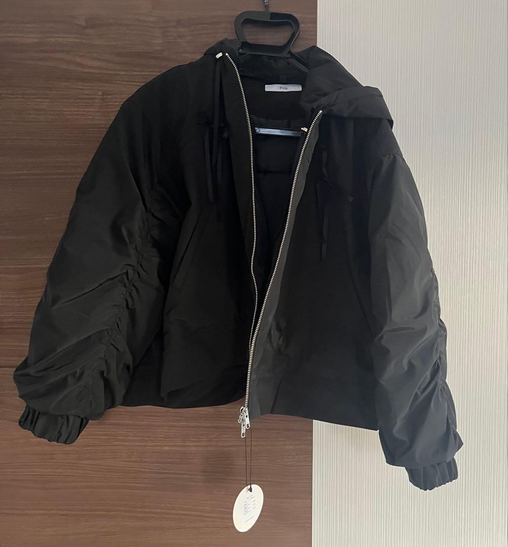 Pois ポワ　リボンブルゾン　ブラック　アウター