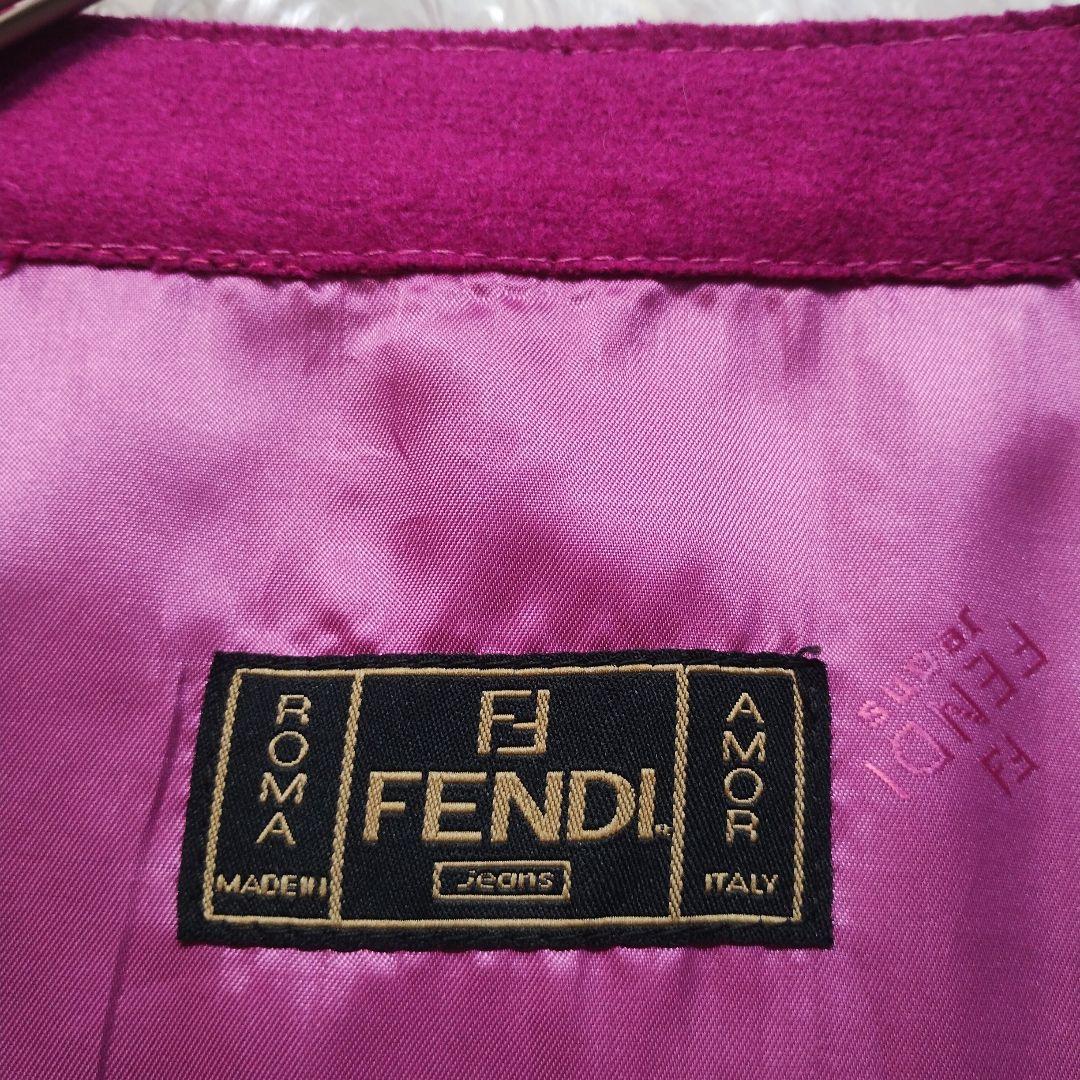 【極美品】FENDI　ノーカラーデニムジャケット　やまとなでしこ　松嶋菜々子さん
