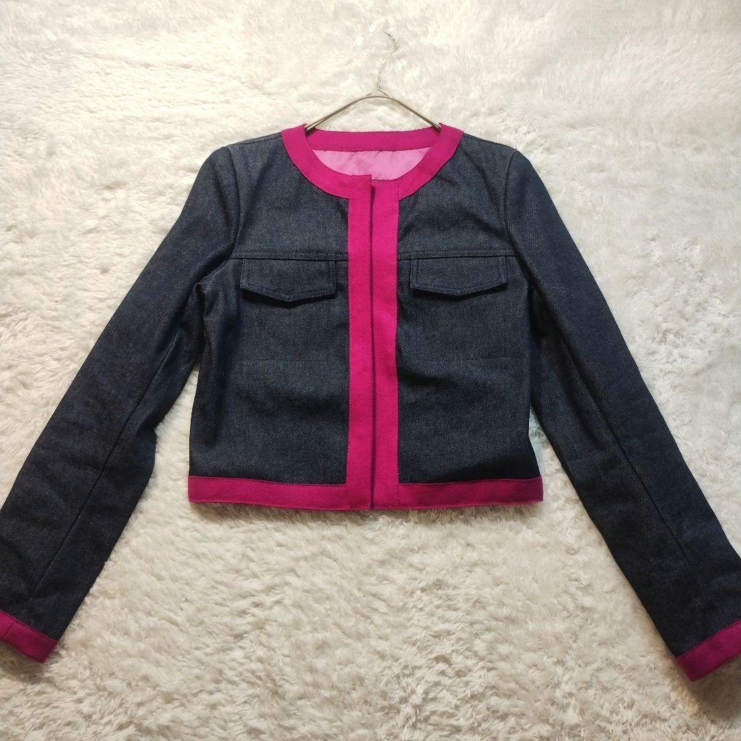 【極美品】FENDI　ノーカラーデニムジャケット　やまとなでしこ　松嶋菜々子さん