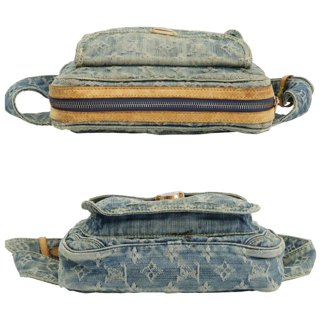 美品 ルイヴィトン デニム モノグラム バムバッグ M95347 ボディバッグ