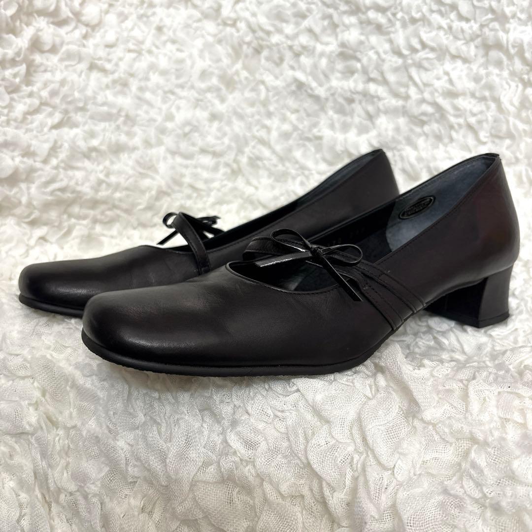 【美品】ing イング パンプス ブラック 24.0