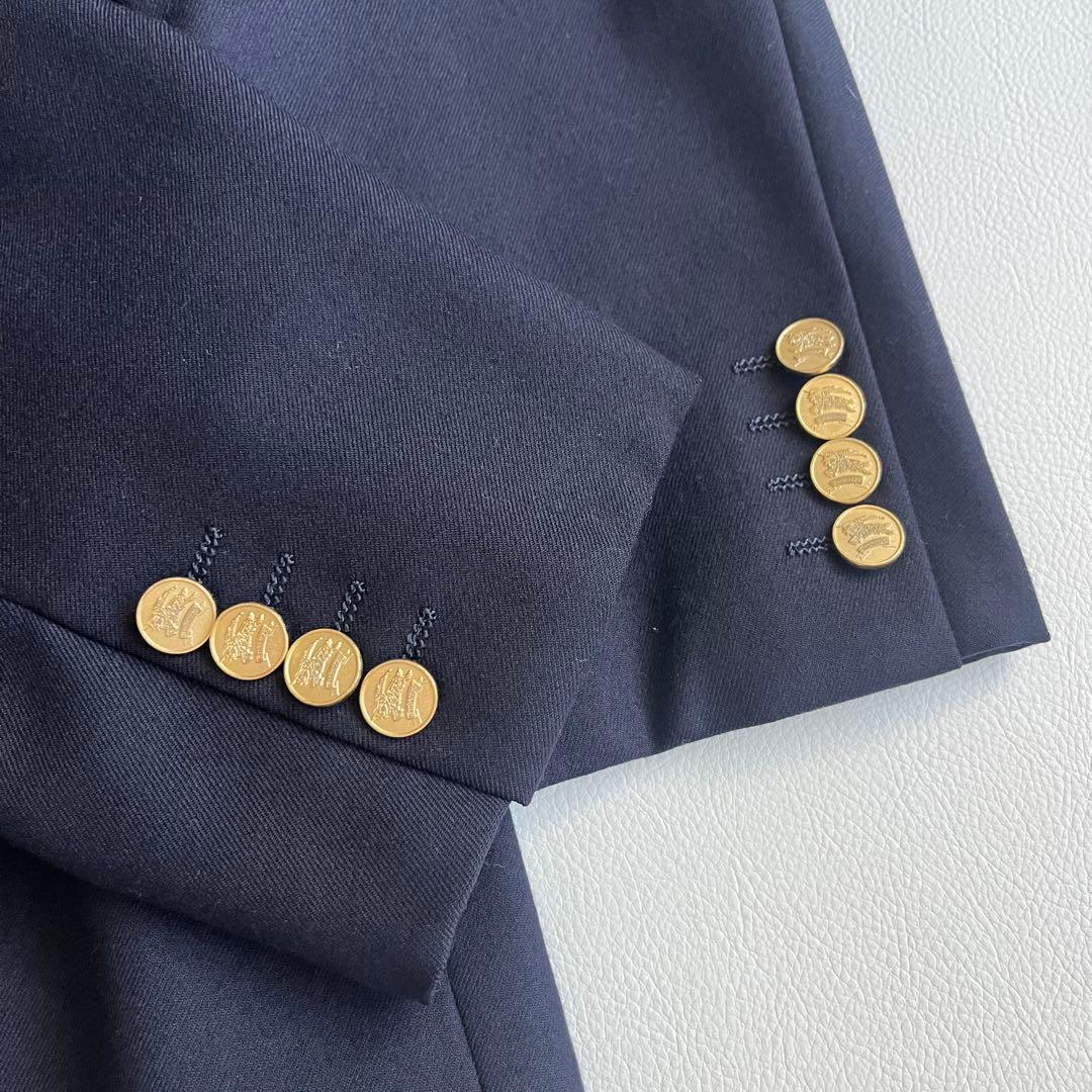 平*野様 バーバリー　紺ブレ　金ボタン　テーラード　ジャケット　ダブルボタン　ウ