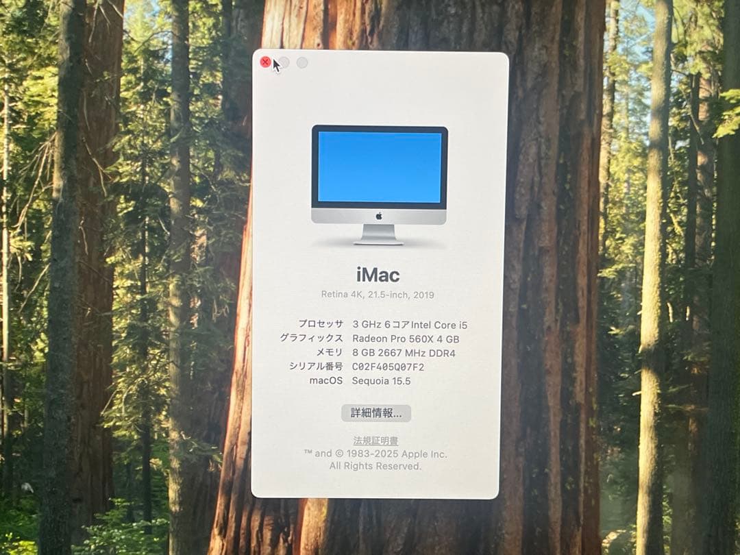 Apple iMac 21.5インチ シルバー 本体