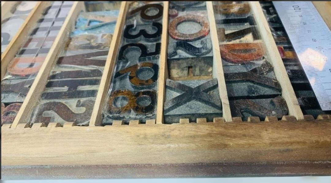19–20世紀初頭 米国木製【活字ブロック 】HAMILTON 3点組