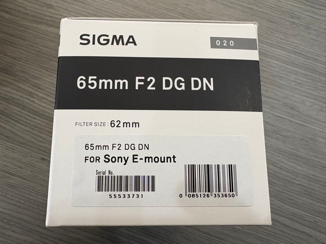 レンズ(単焦点) sigma 65mm f2 dg dn e-mount