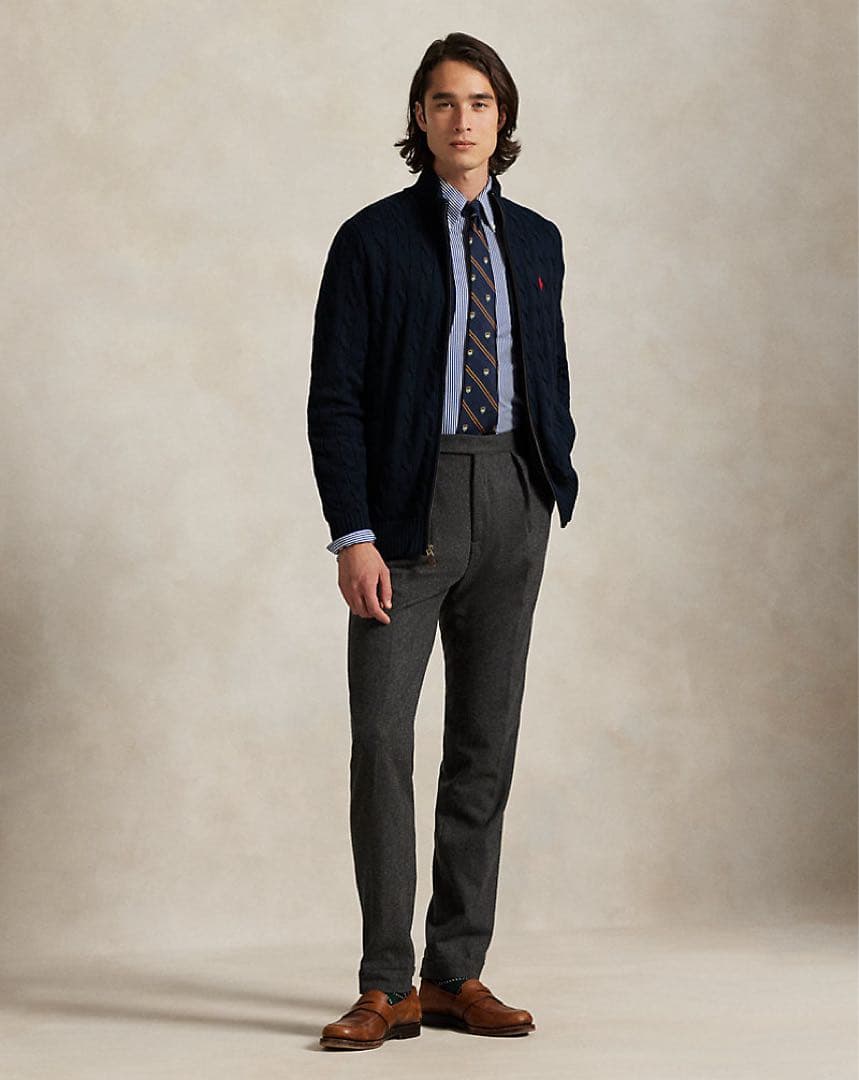 Ralph Lauren フルジップケーブルセーター