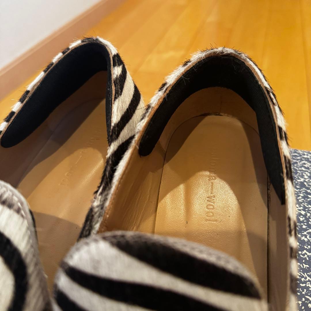 年始最終セール【palomawool】ゼブラ柄 ローファー / 38サイズ