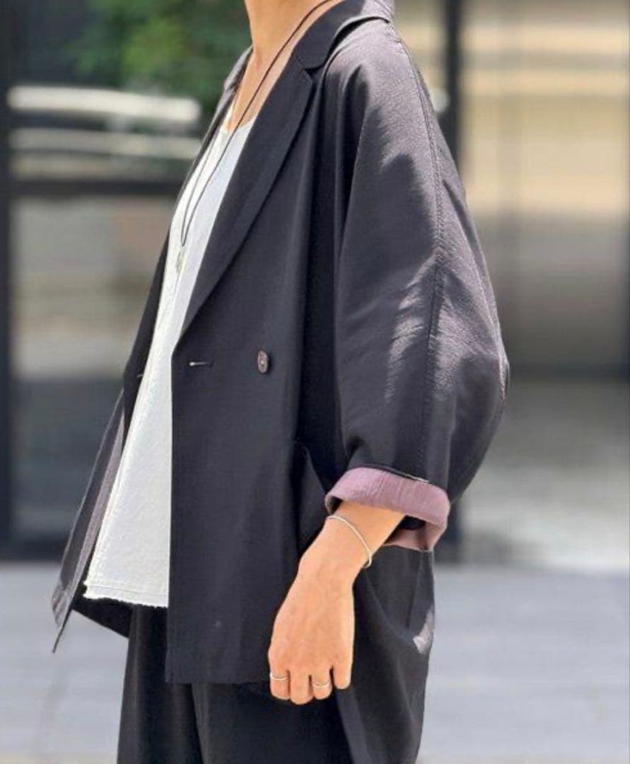 ◆未使用級◆ビアズリー◆2.6万◆シアードルマンジャケット◆黒◆大きいサイズ感◆