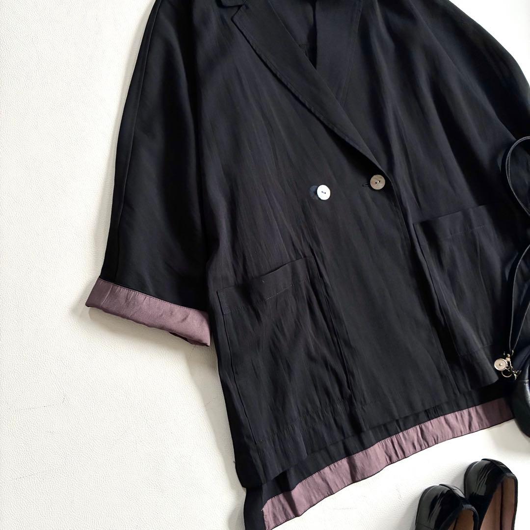 ◆未使用級◆ビアズリー◆2.6万◆シアードルマンジャケット◆黒◆大きいサイズ感◆