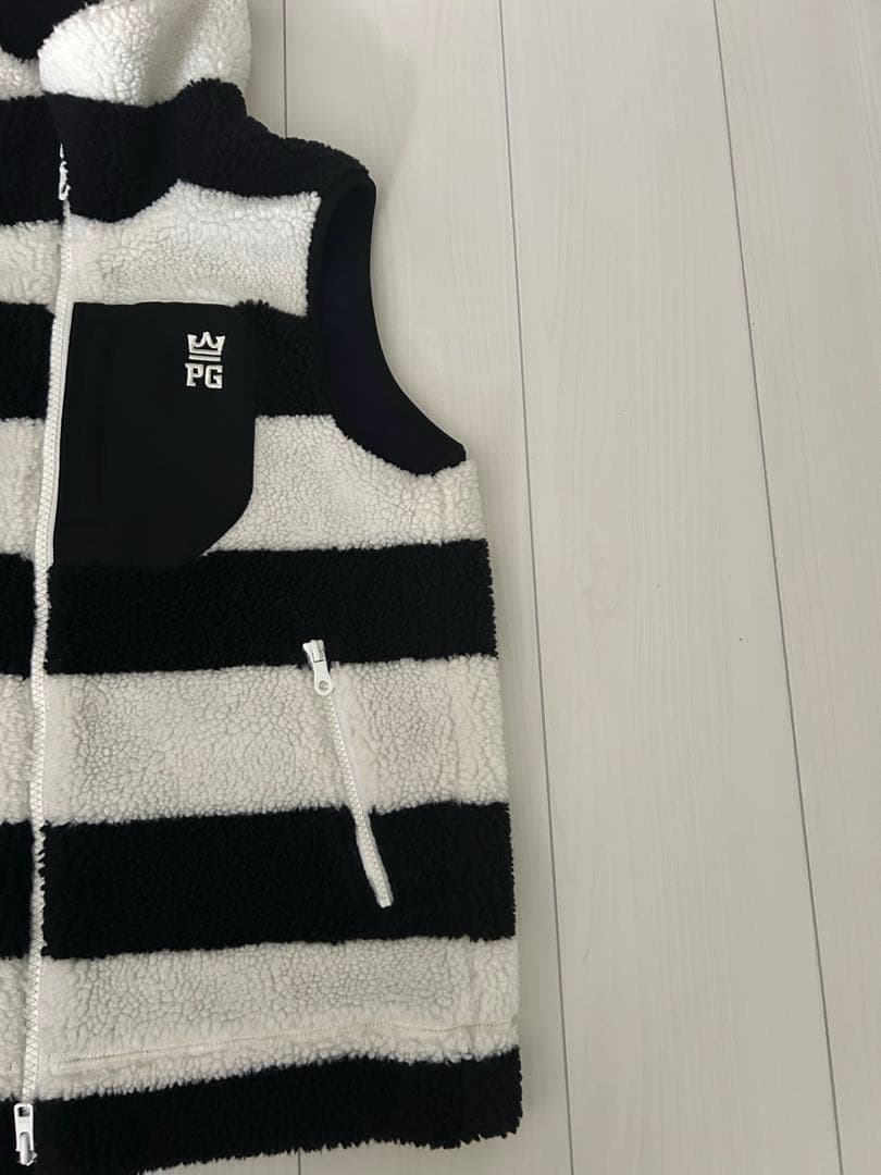 PEARLY GATES レディース　ボアジップ　ベスト