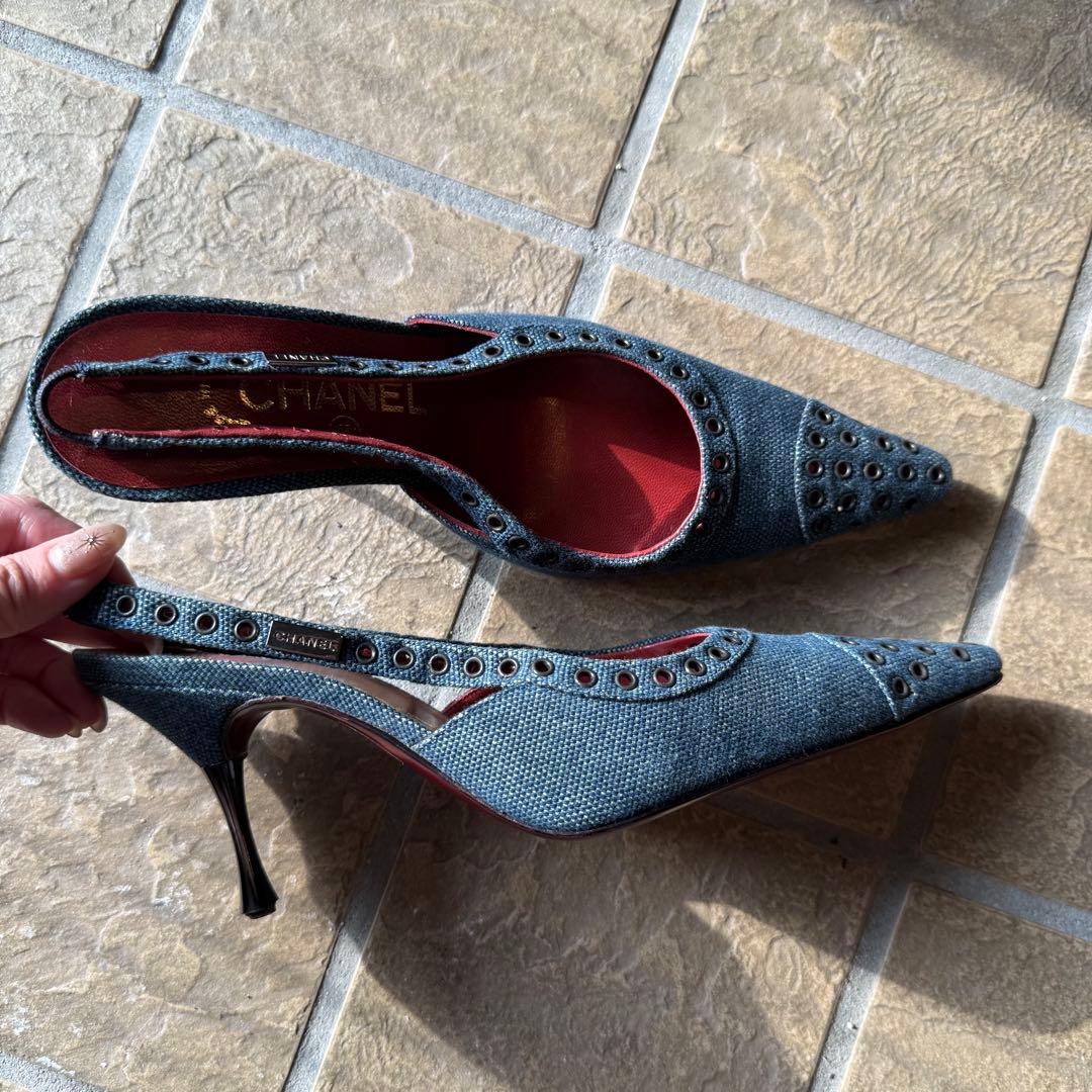 ※5/31掲載終了【新品・未使用】CHANEL デニムパンプス36(23cm)