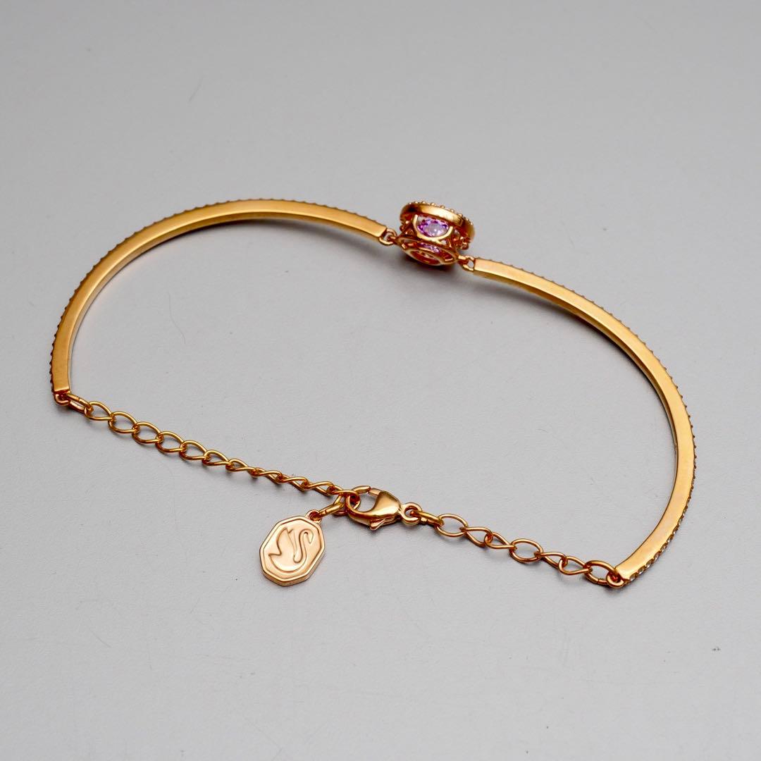 a*e様 Swarovski スワロフスキー Una パープル バングル 箱付