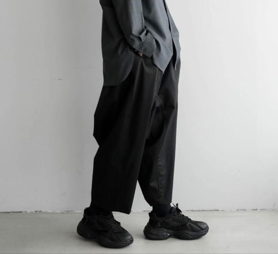 【新品未使用】CTHY ワイドサルエルアンクルパンツ ブラック　サイズ1