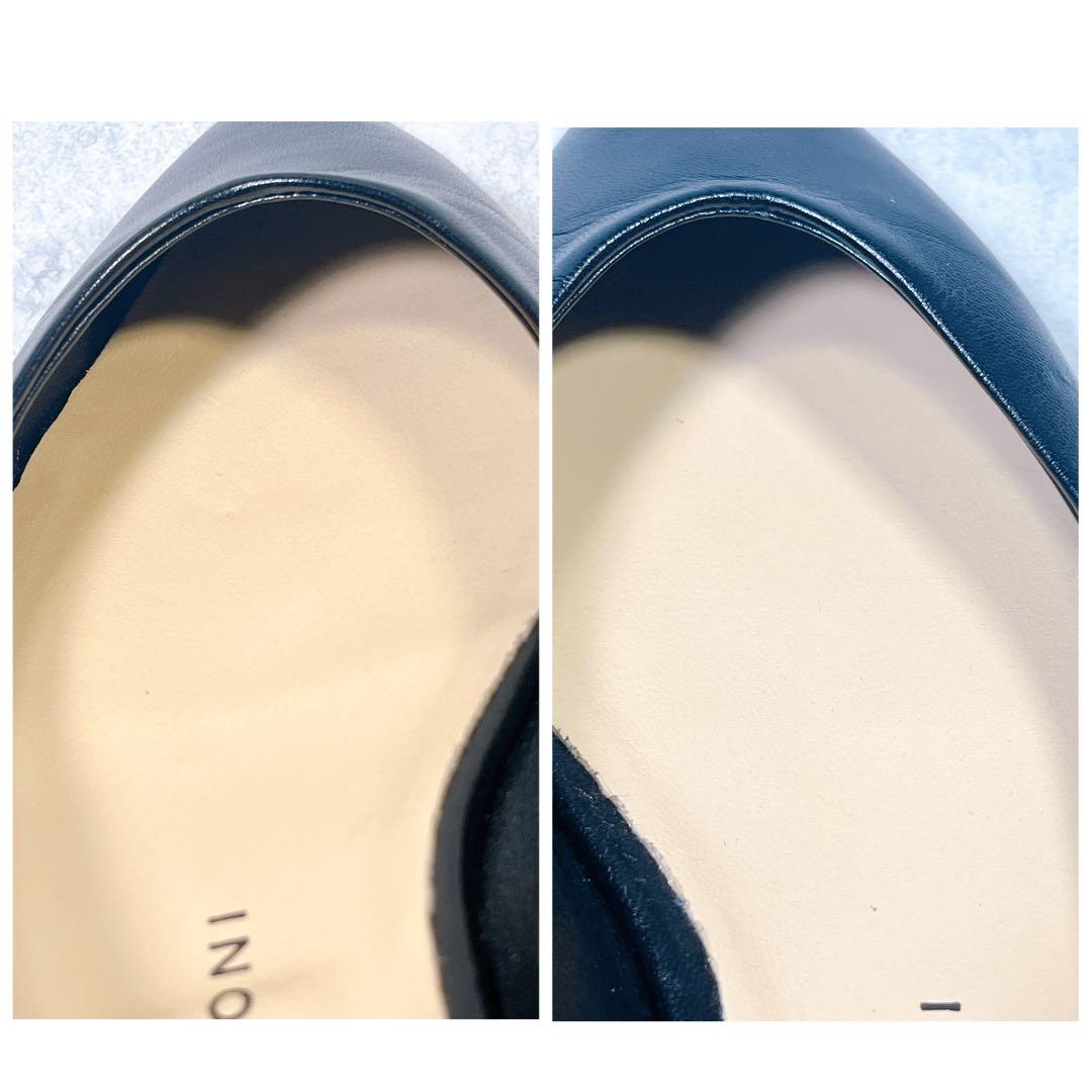 ☆未使用級☆【ファビオルスコーニ】フラットシューズ (37) 現行　レザー　黒