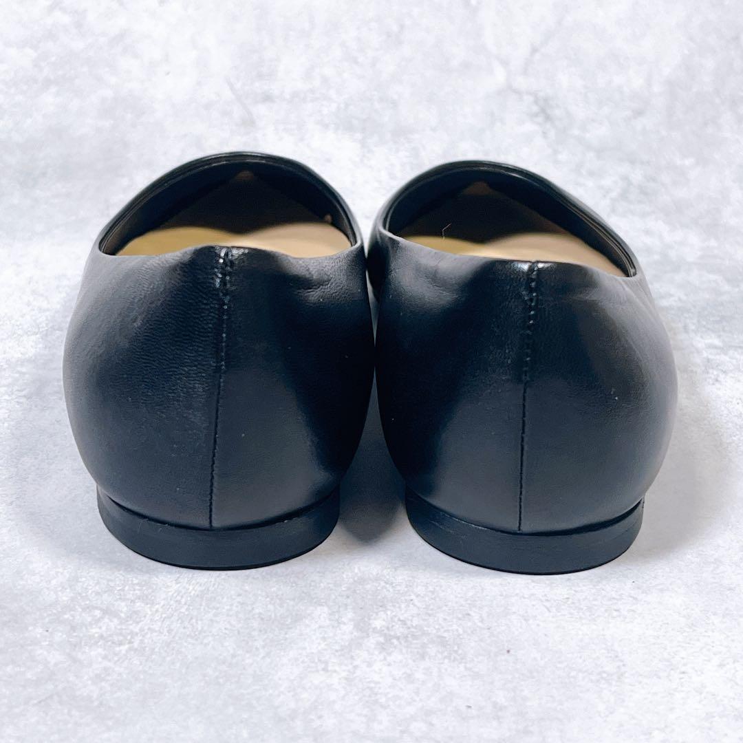 ☆未使用級☆【ファビオルスコーニ】フラットシューズ (37) 現行　レザー　黒